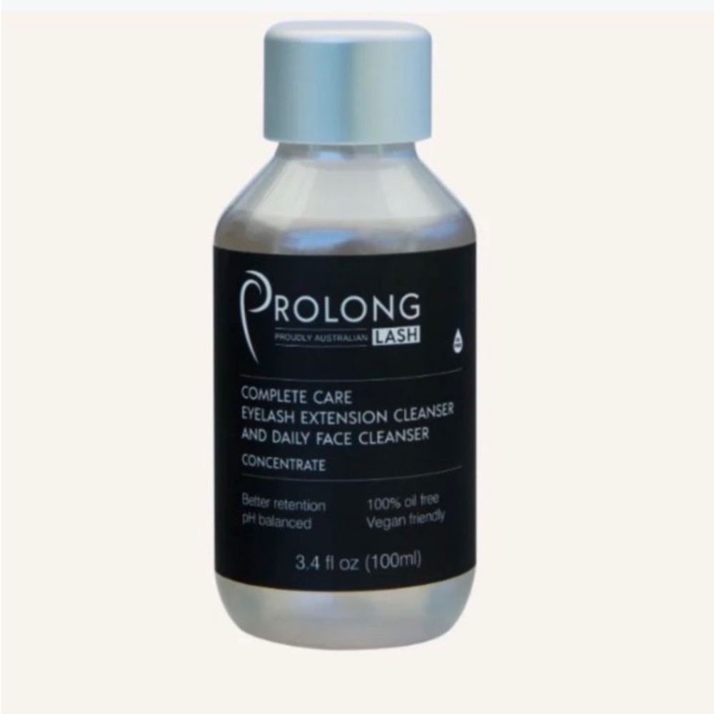 Prolong concentrate lash cleaner makeup remover.